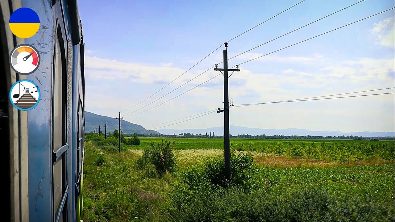 Train ride for relaxing | Ukrainian Romanian border| Authentic train sound 🇺🇦