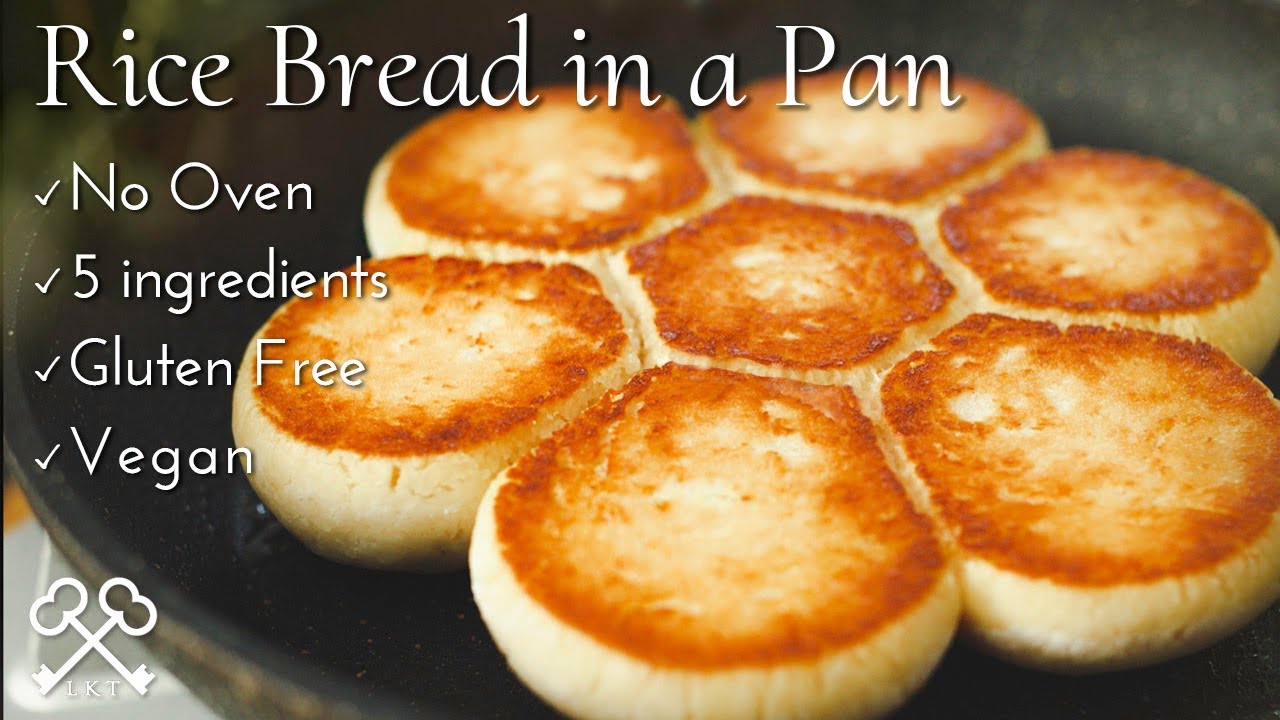 Rice bread in a pan without an oven | Gluten Free, Vegan, 5 ingredients