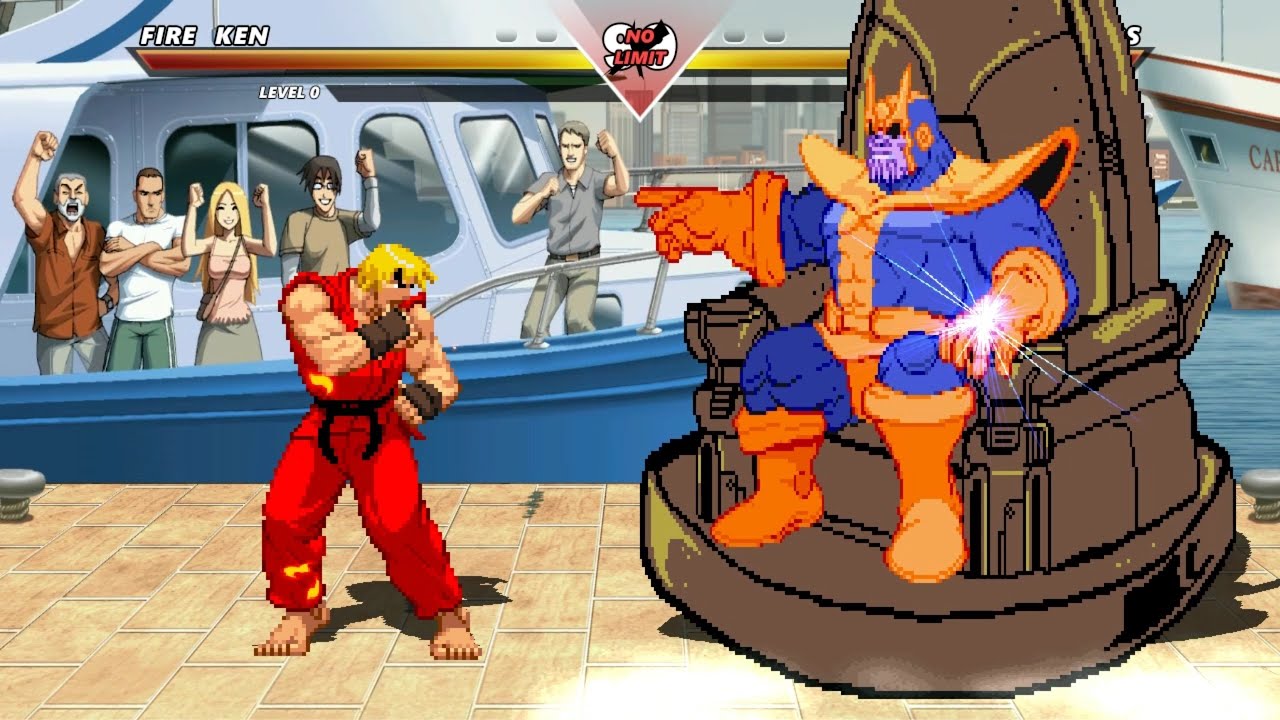 FIRE KEN vs THANOS - Highest Level Awesome Fight!