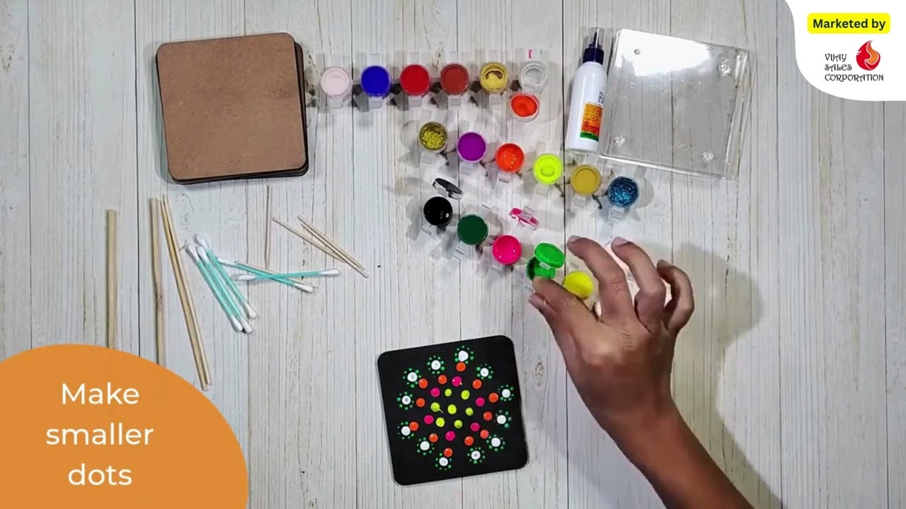 Toykraft Dot Mandala Table Coasters #diy