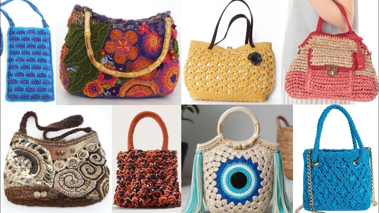 Trending & Viral Crochet handle bag, purse & totebag ideas