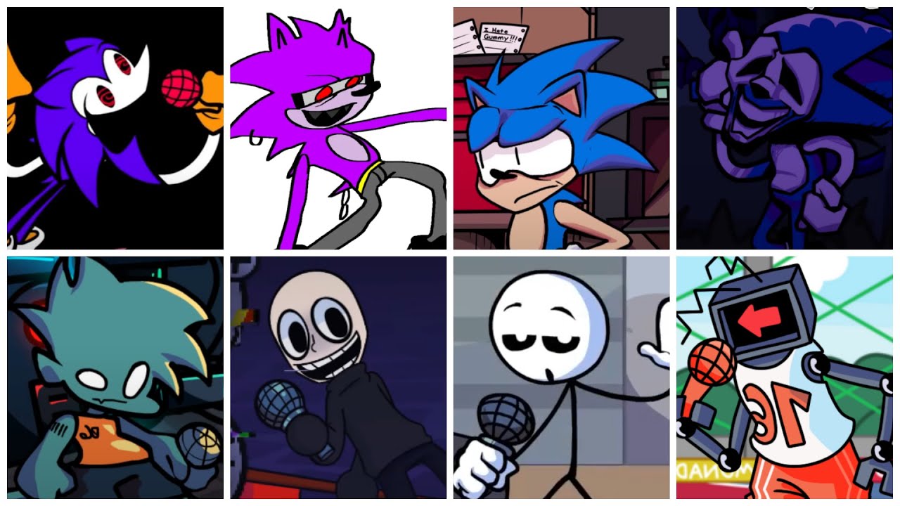Round-A-Bout, but Every Turn a Different Cover is Used 🎶 FNF VS Sonic.exe V2.5 BETADCIU