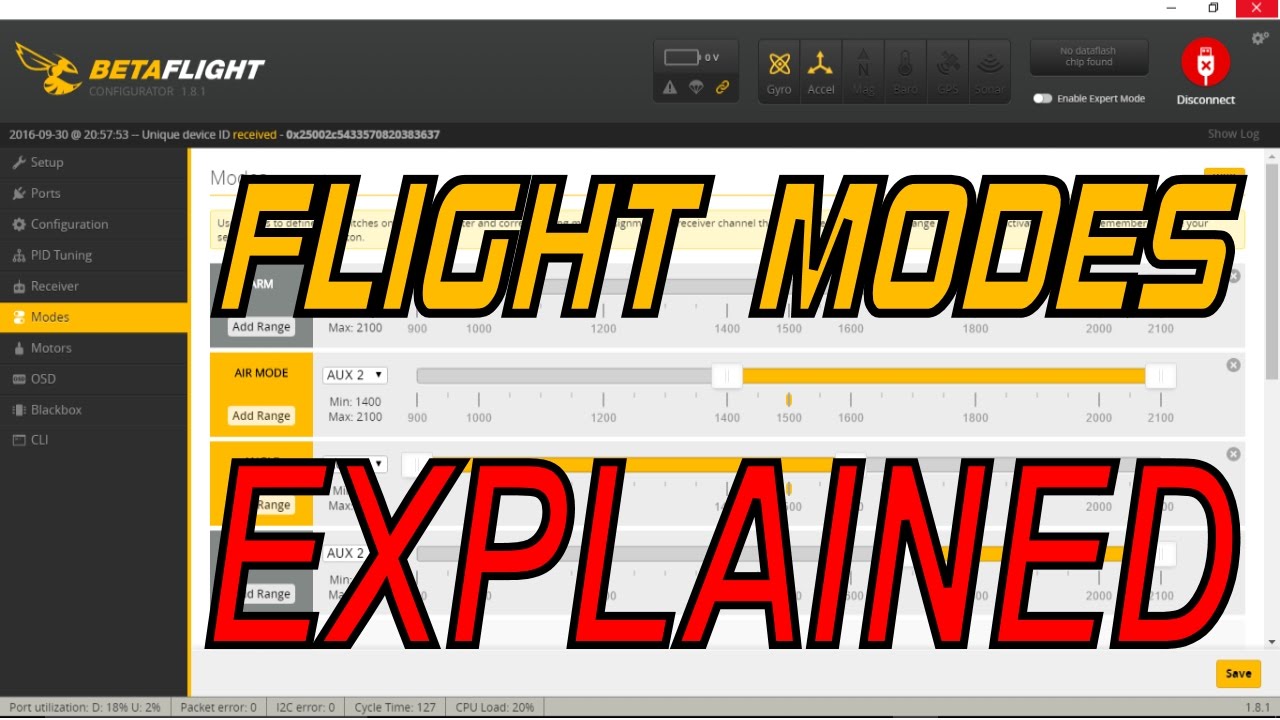 Quad Drone Flight Modes and Beginner Set Up