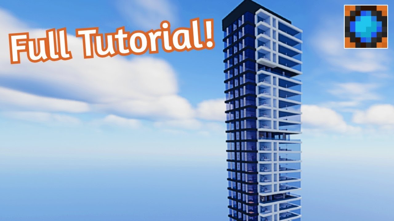 Minecraft Modern Skyscraper Tutorial #12 | How to Build a Modern Skyscraper With Interior