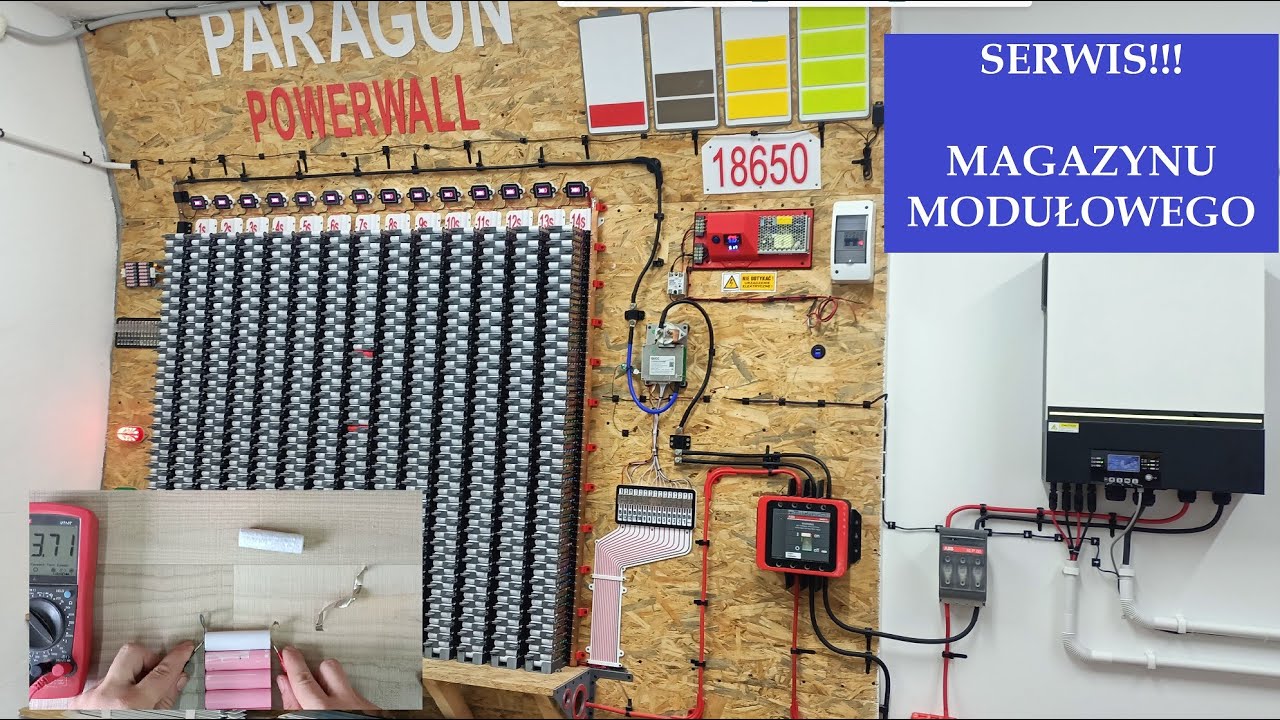 Paragon PowerWall 18650 - SERWIS MAGAZYNU MODUŁOWEGO!!! #magazynenergii  #18650 #powerwall