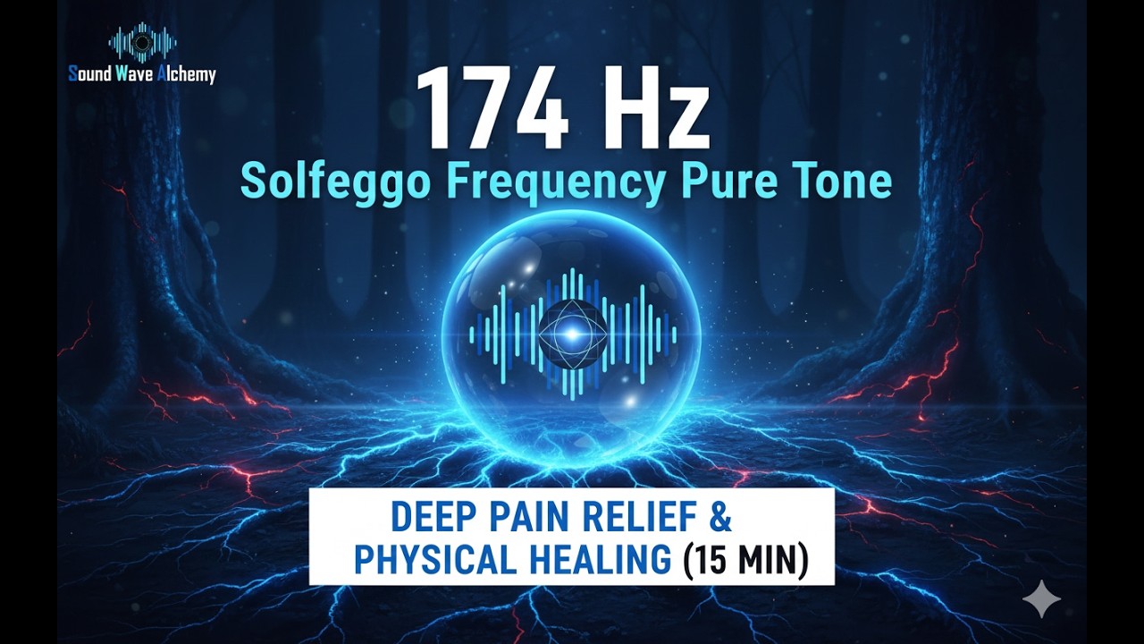 174 Hz Solfeggio Frequency Pure Tone | Deep Pain Relief & Physical Healing (15 Min)