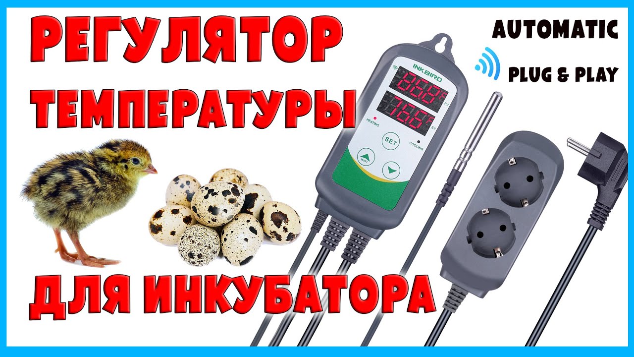 Терморегулятор для инкубатора и контроля температуры в помещении для животных
