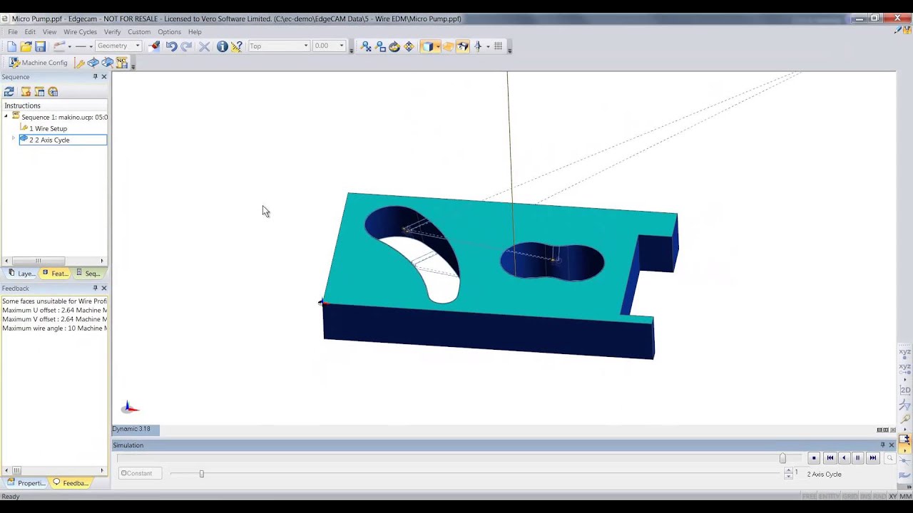 Demo Edgecam 2 Axis Wire EDM