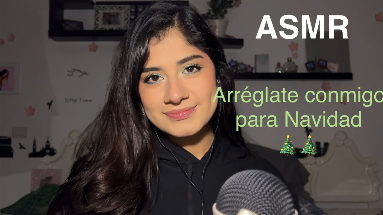 ASMR - Maquíllate conmigo para la cena de navidad 🎄 (susurros relajantes/ GRWM)