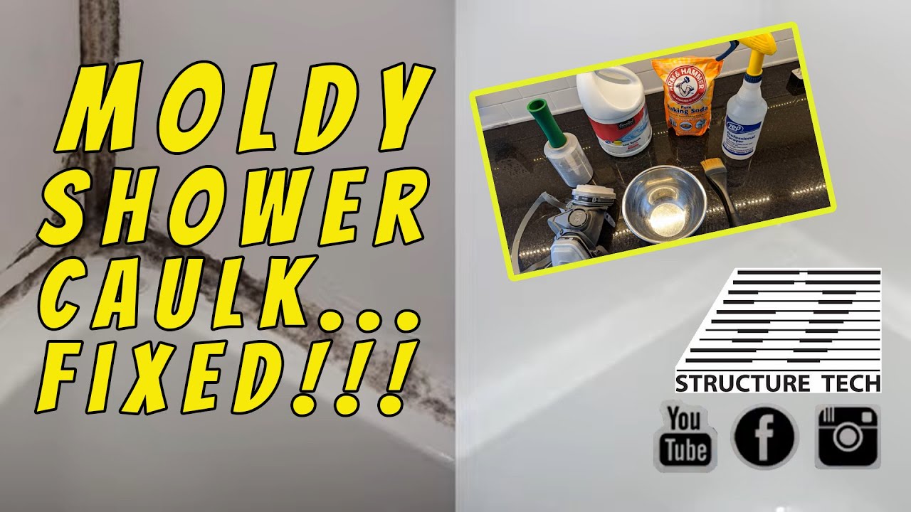 How to clean moldy caulk in the shower