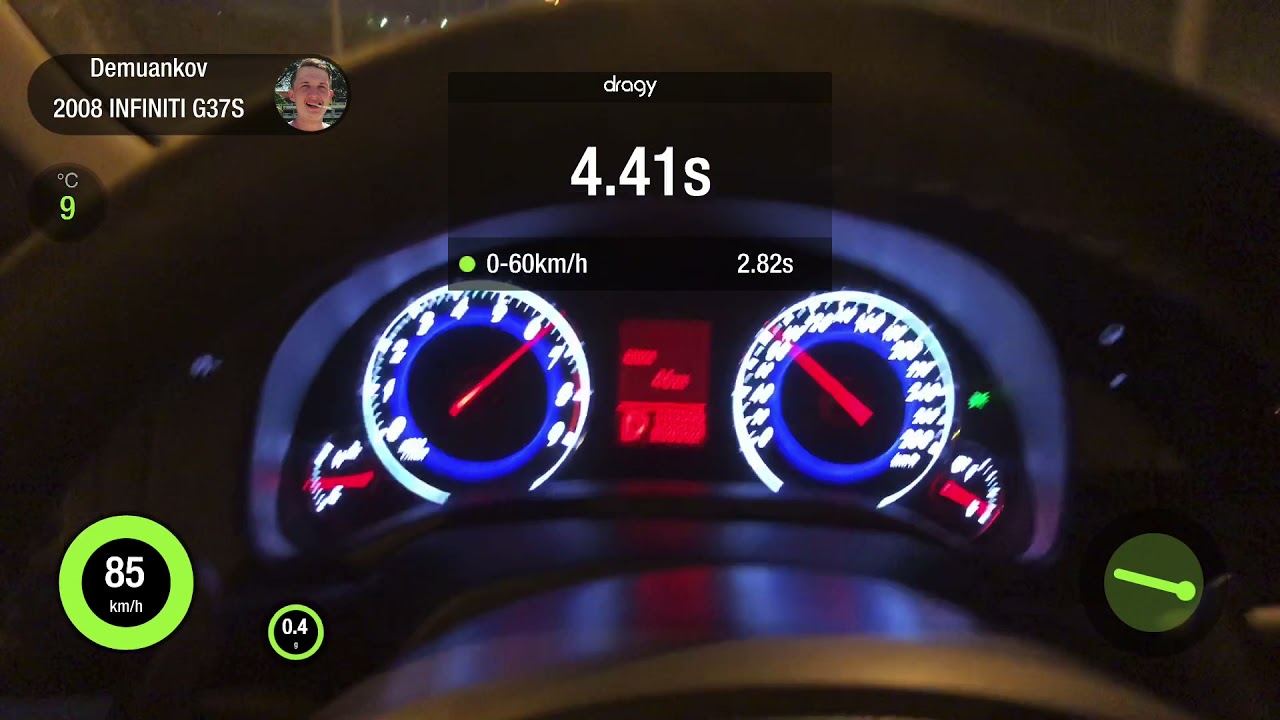 Разгон Infiniti G37S Coupe. 0-100, 100-200, 1/4 mile. Финик Acceleration. Чип, выхлоп.