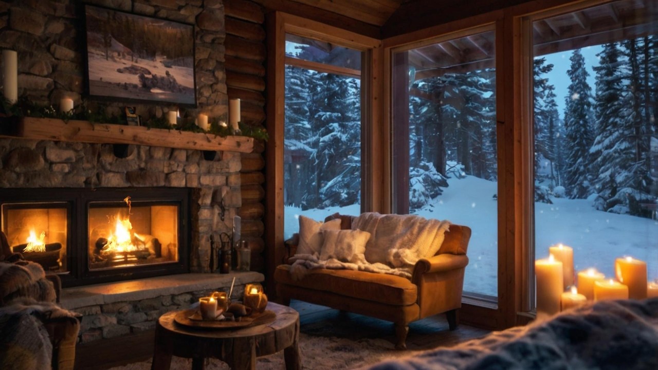 Quiet Snowy Jazz Café ❄️ Cozy Winter Coffee Shop Sounds