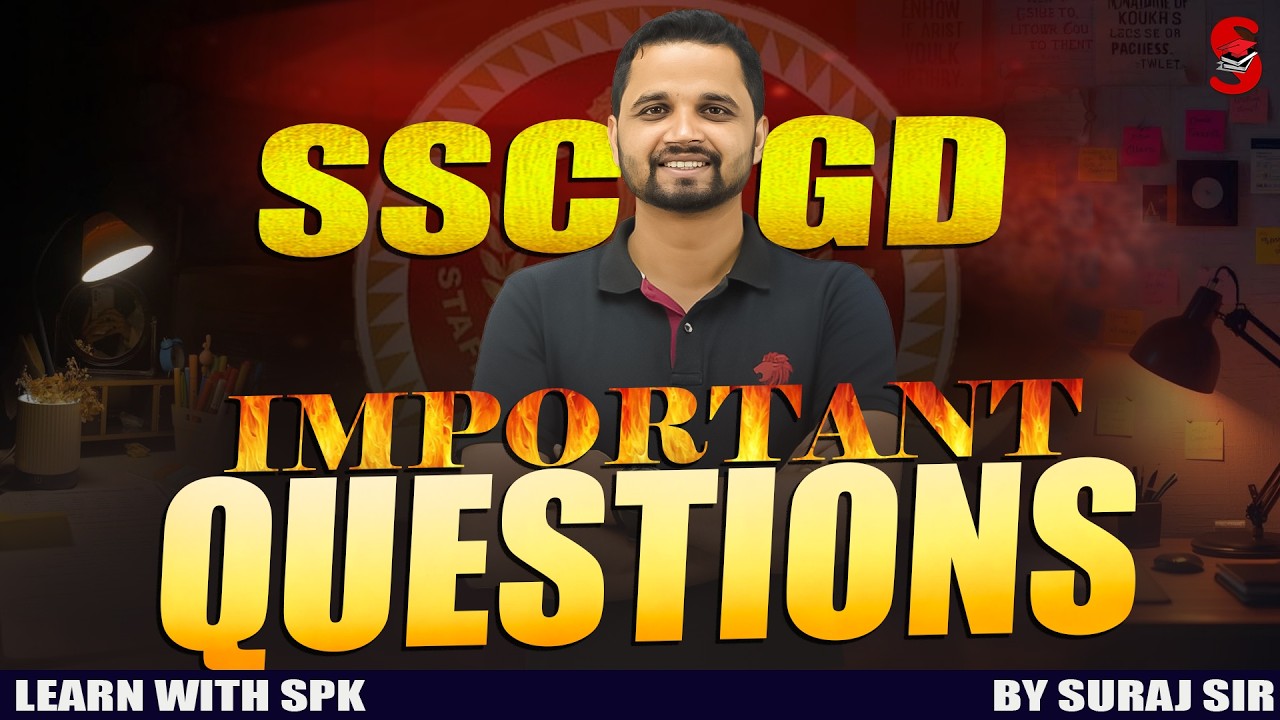 SSC GD 2026 || Important MCQs ||  By Learn with SPK