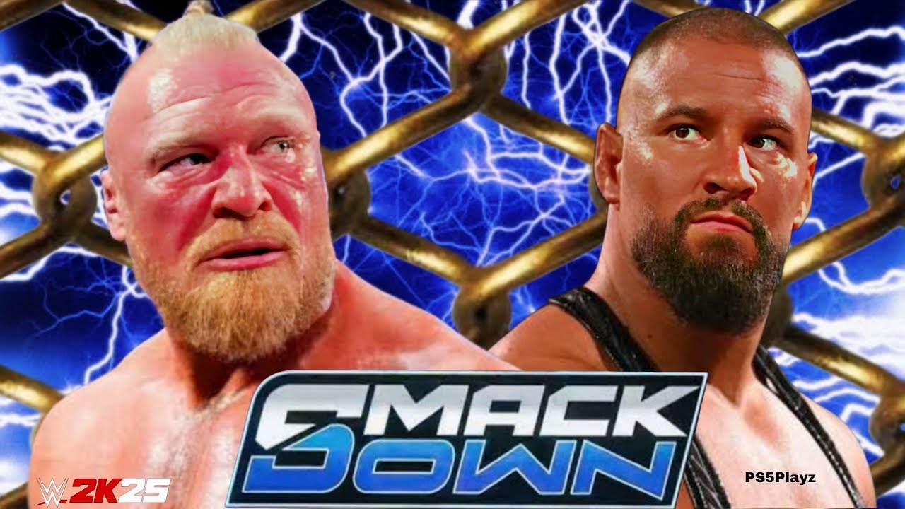 Брок Леснар против Брона Брейккера, WWE Smack Down, 19 декабря 2025 года, стальная клетка, WWE2k2...