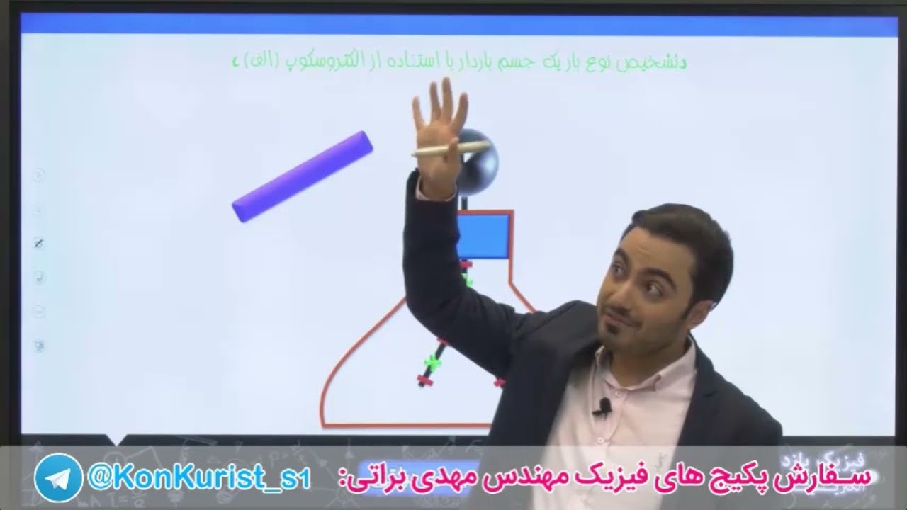 الکتروسکوپ با انیمیشن | فیزیک یازدهم کنکور | مهدی براتی