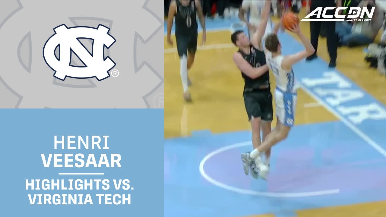 North Carolina's Henri Veesaar Highlights vs. Virginia Tech