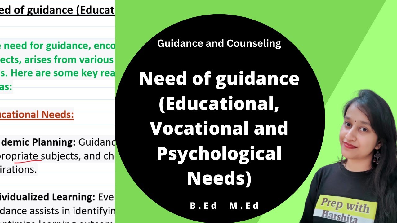 Need of guidance (Educational, Vocational and Psychological Needs) | Guidance and Counseling