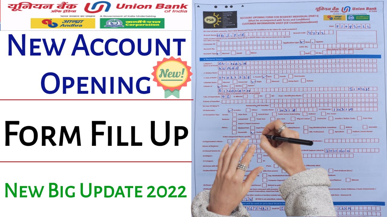 Union Bank New Account Opening Form Fill 2022 | How To Fill Union Bank Account Opening Form 2022