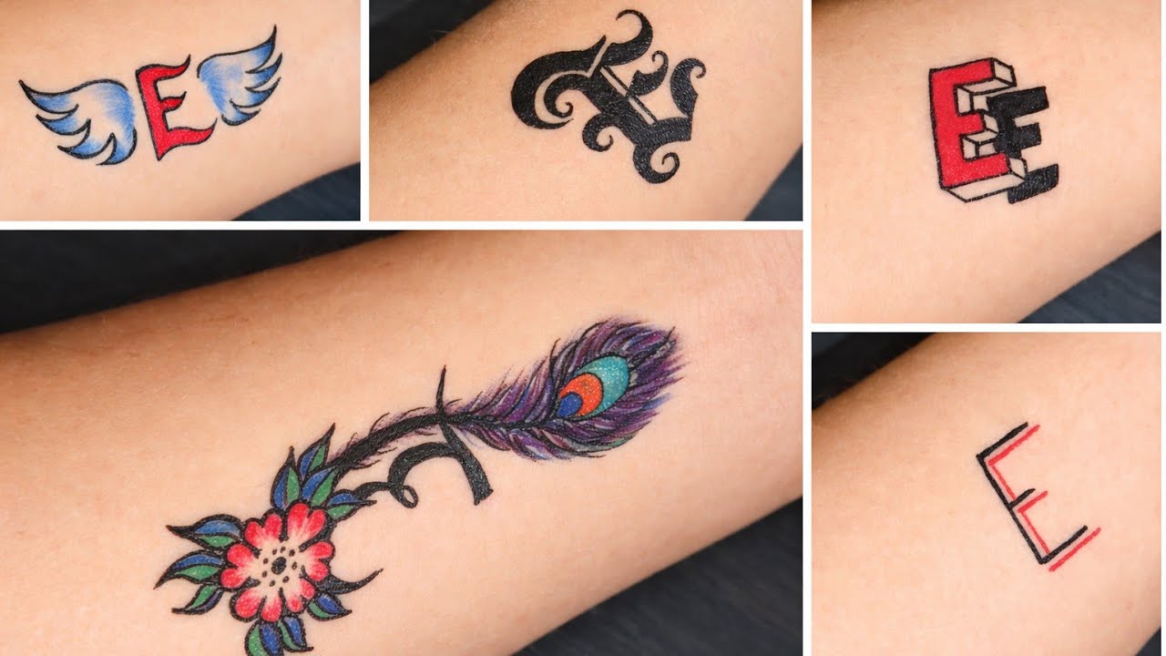 E Letter Tattoo Designs | Soft Clear & Smooth Tattoo Editing | Name Tattoo Ideas 2025 Letter Tattoo 