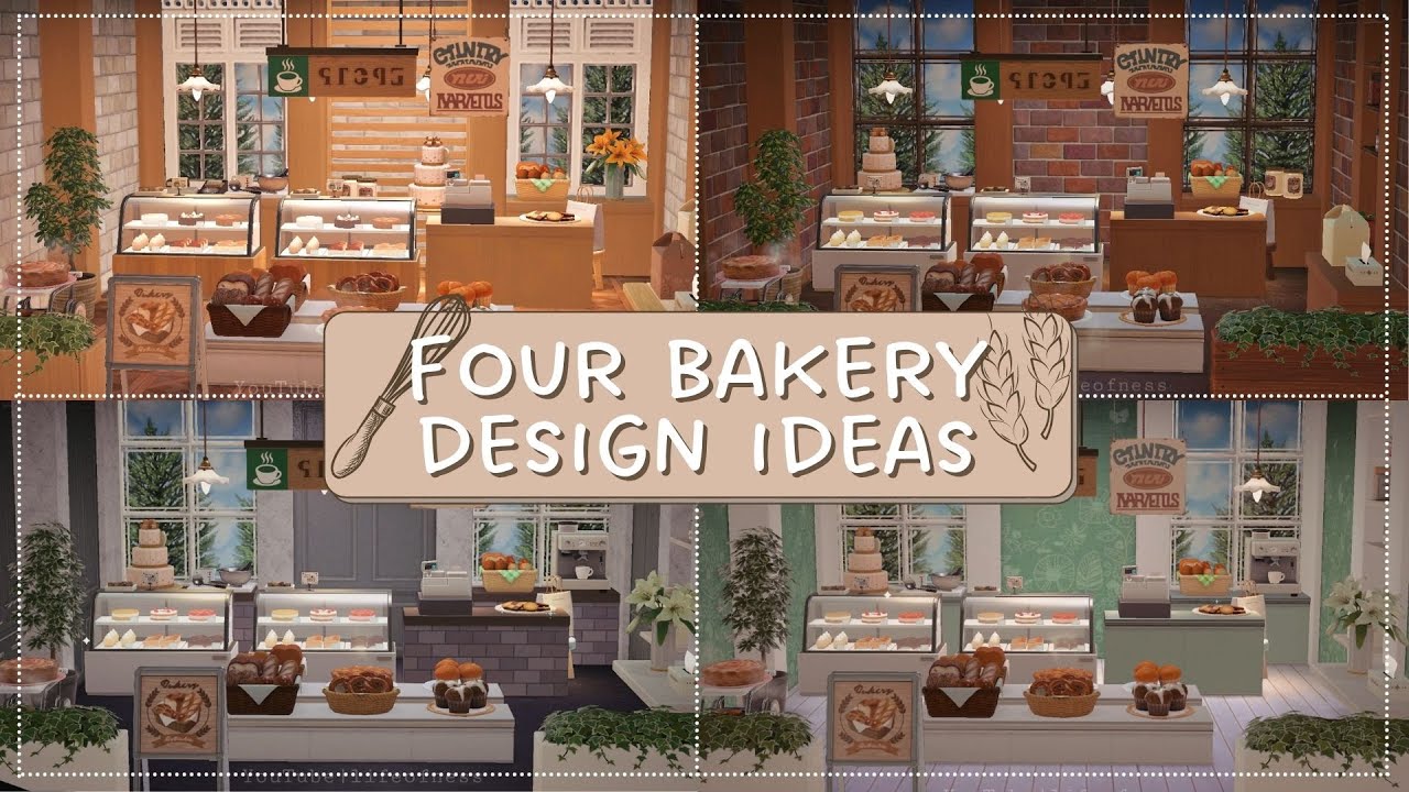 4 Bakery Design Ideas | ACNH Speed Build with 2.0 Food Items
