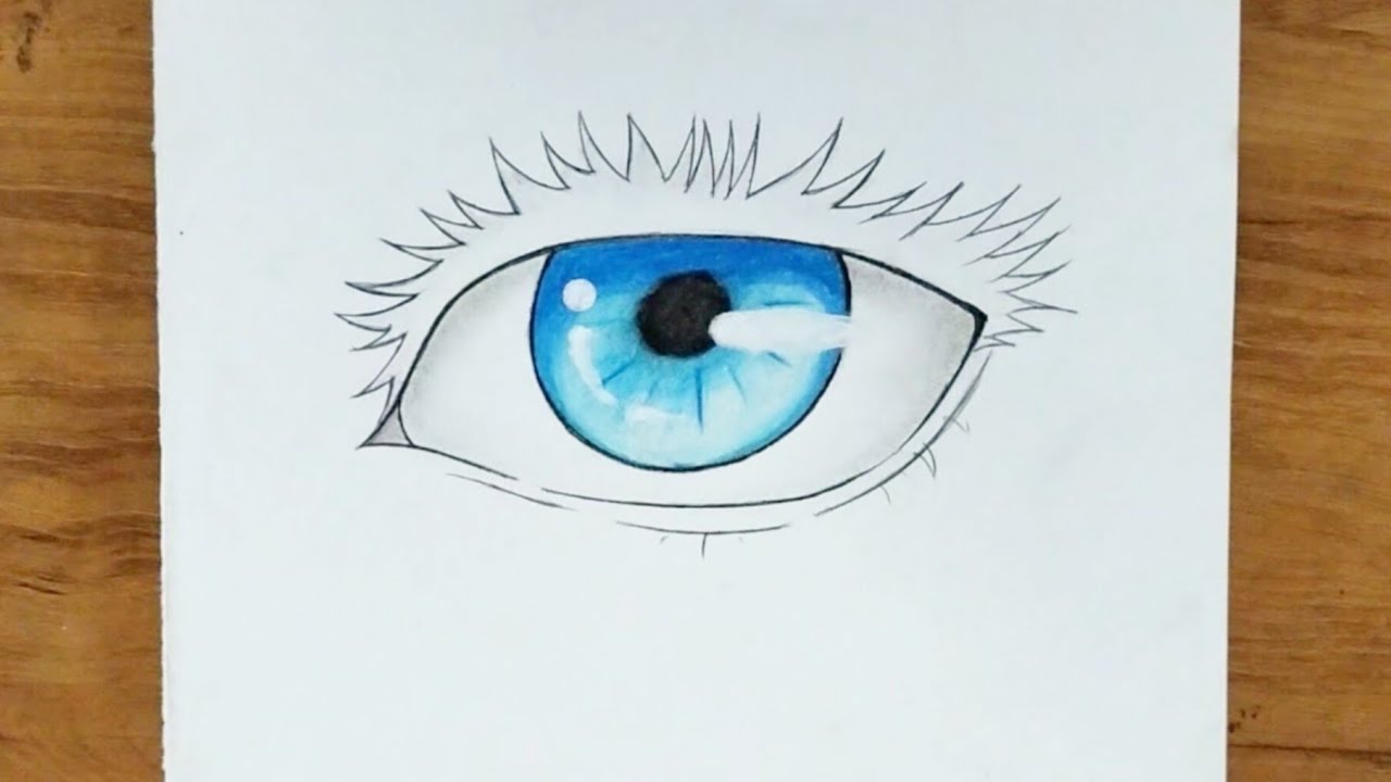 How to draw gojo Eye Step-by-Step 🔥|Easiest way to draw gojo Eye 👀