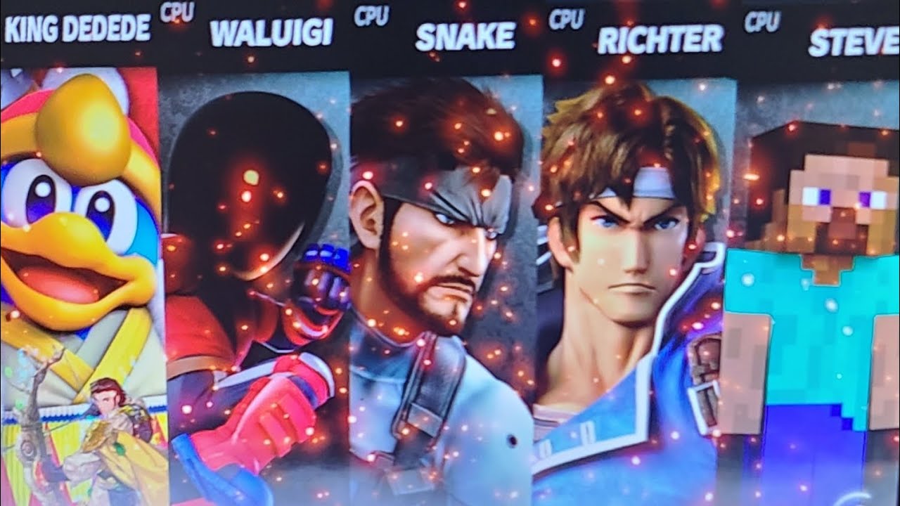 Super Smash Bros. Ultimate King Dedede vs. Waluigi vs. Snake vs. Richter vs. Steve