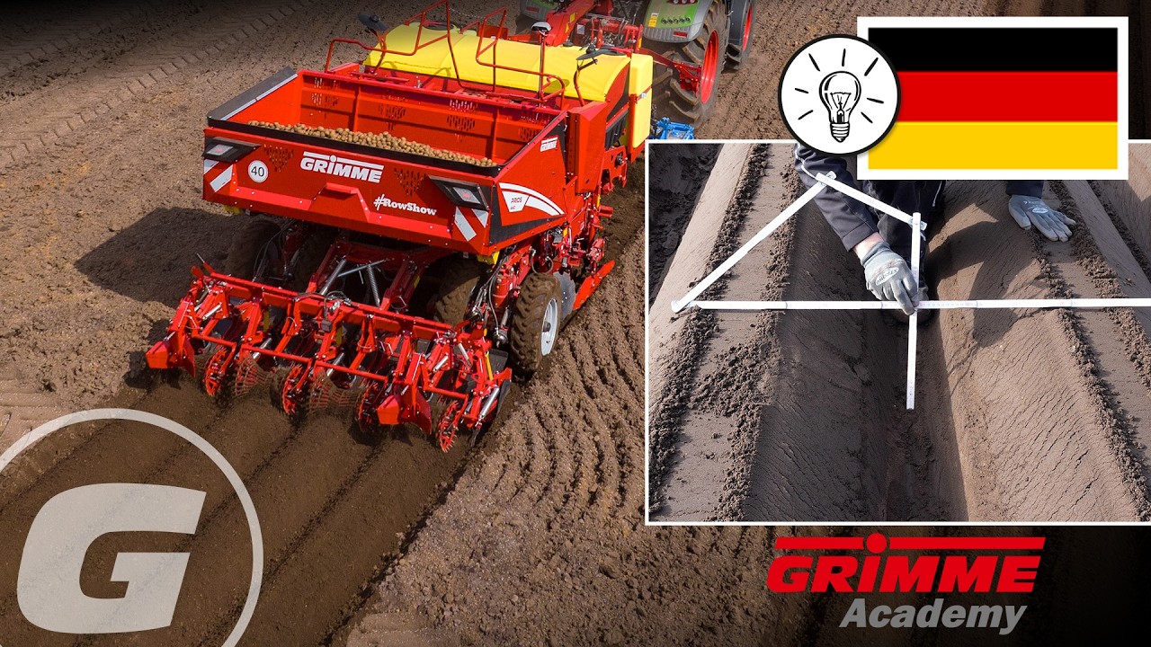 GRIMME Prios 440: Dammformung & Deckblech, Gitterrolle und Hydrid einstellen – Anleitung - DE