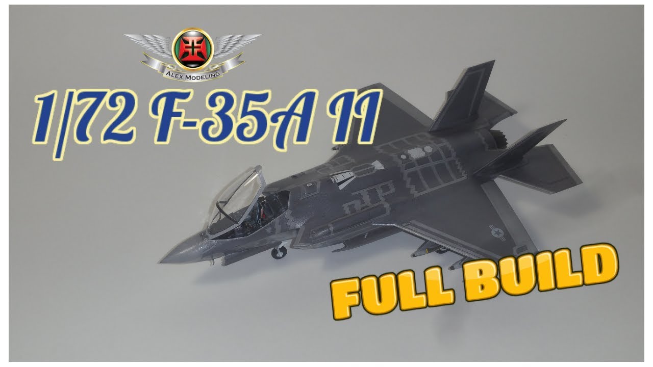 1/72 ACADEMY F35-A FULL BUILD VIDEO -AIRCRAFT MODEL