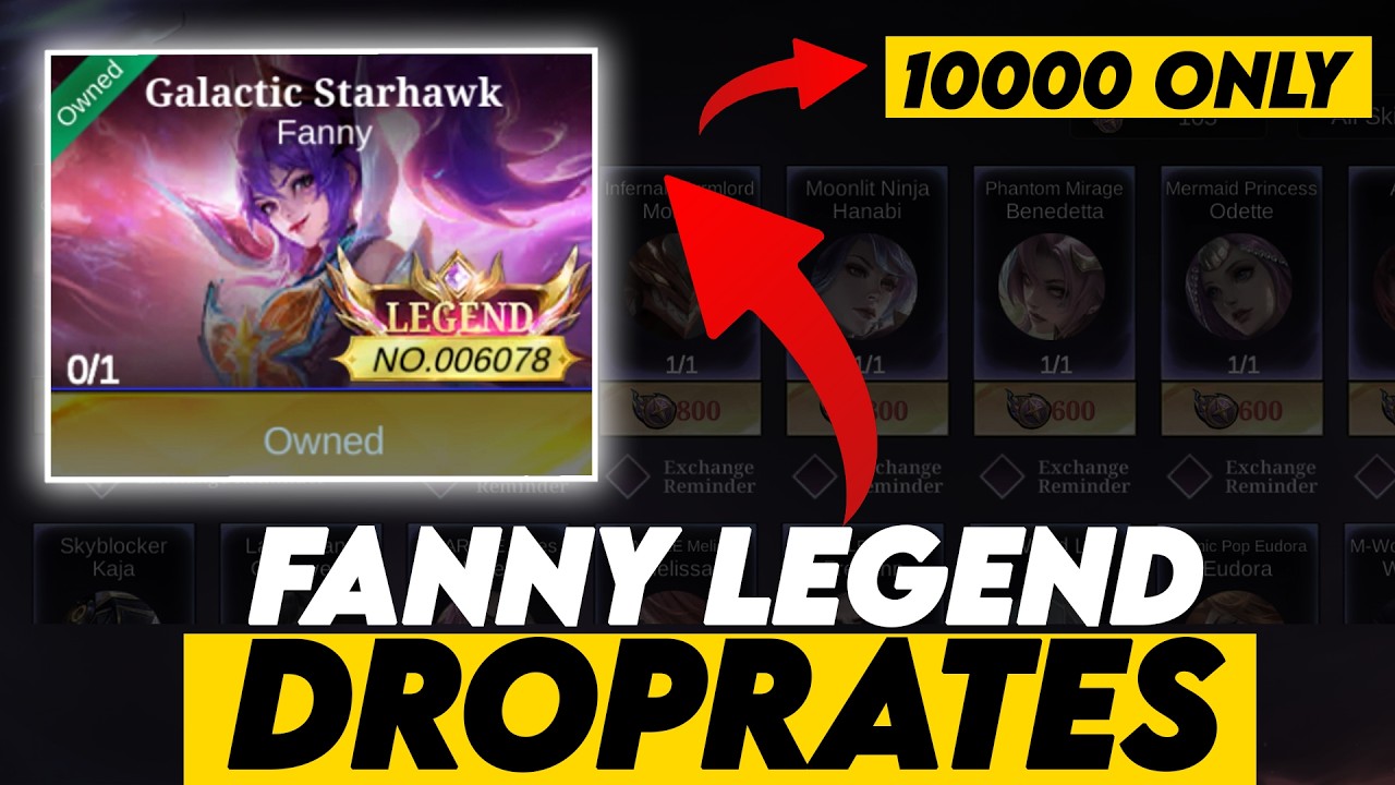 FANNY GALACTIC STARHAWK DROPRATES | FANNY LEGEND DROP RATES