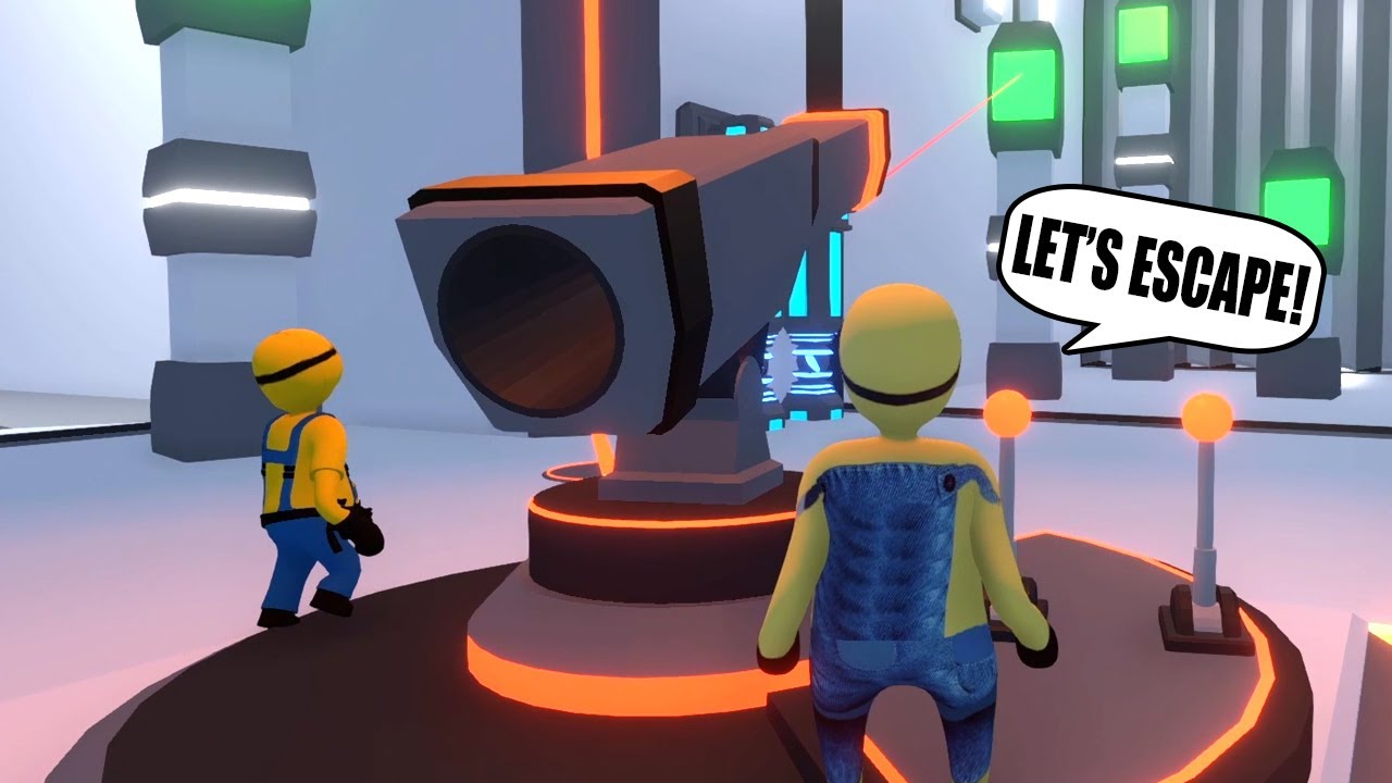 MINIONS ESCAPING SECRET LAB in HUMAN FALL FLAT