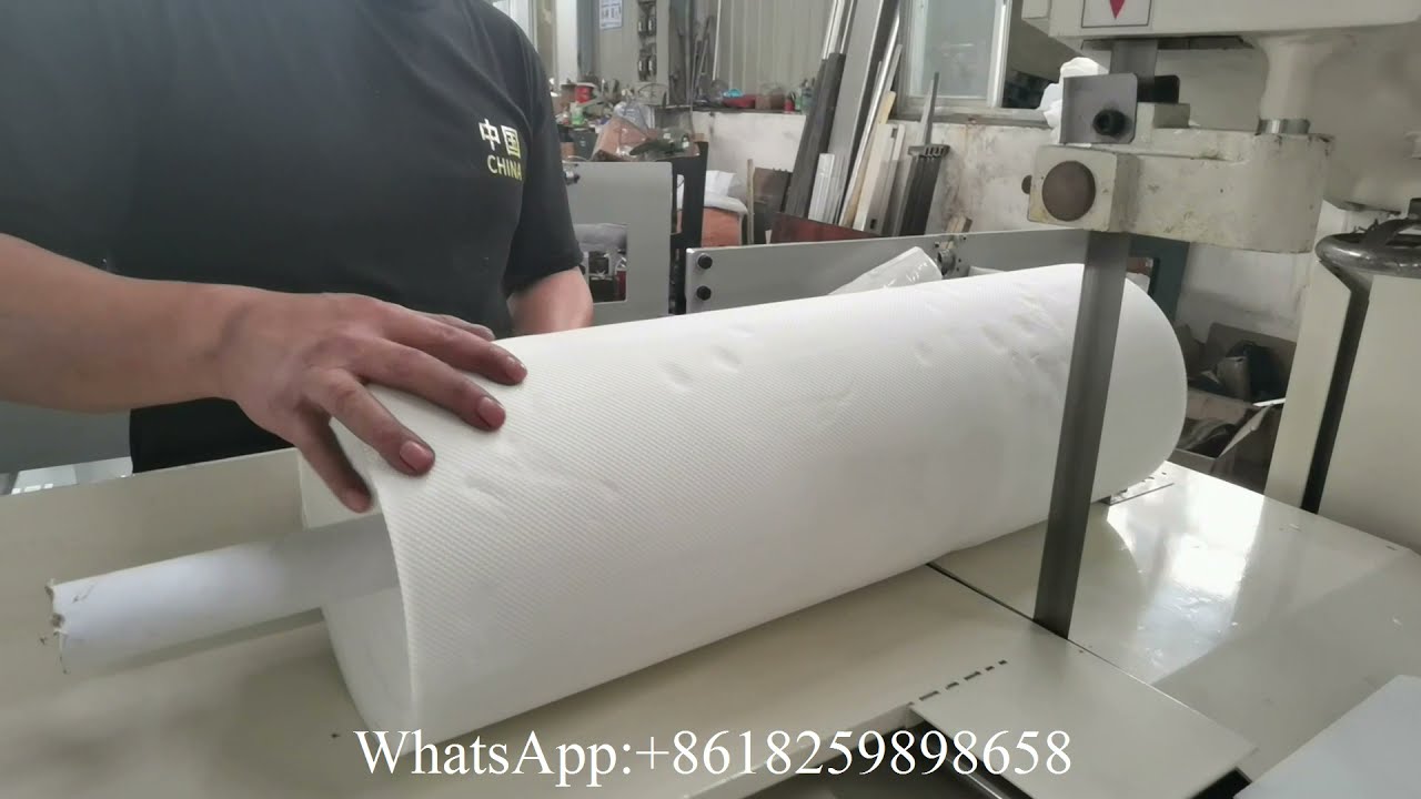 Good price auto kitchen towel maxi roll tissue paper rewinding machine and manual cutting machine