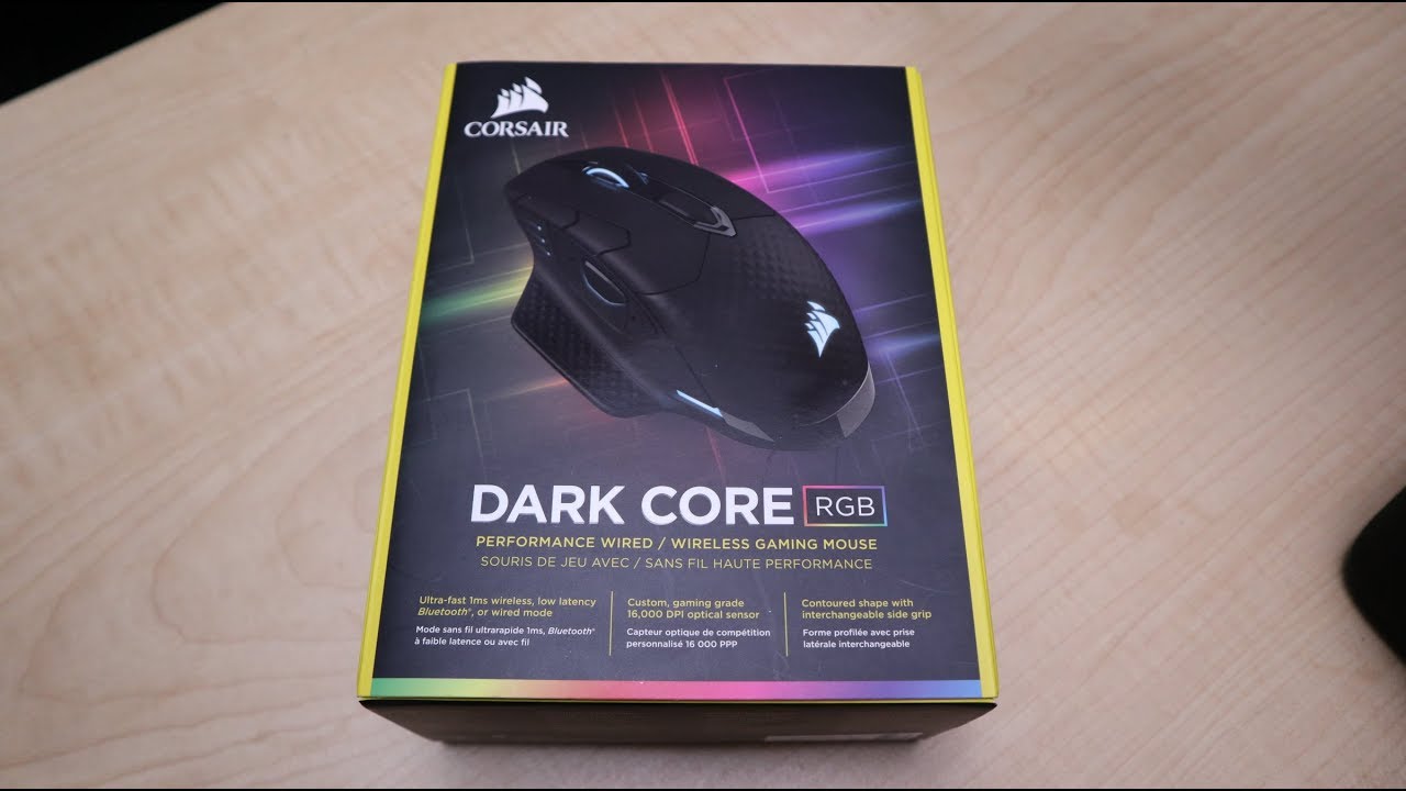 Unboxing Corsair Dark Core RGB Wireless Gaming Mouse Any Good? Install + Testing