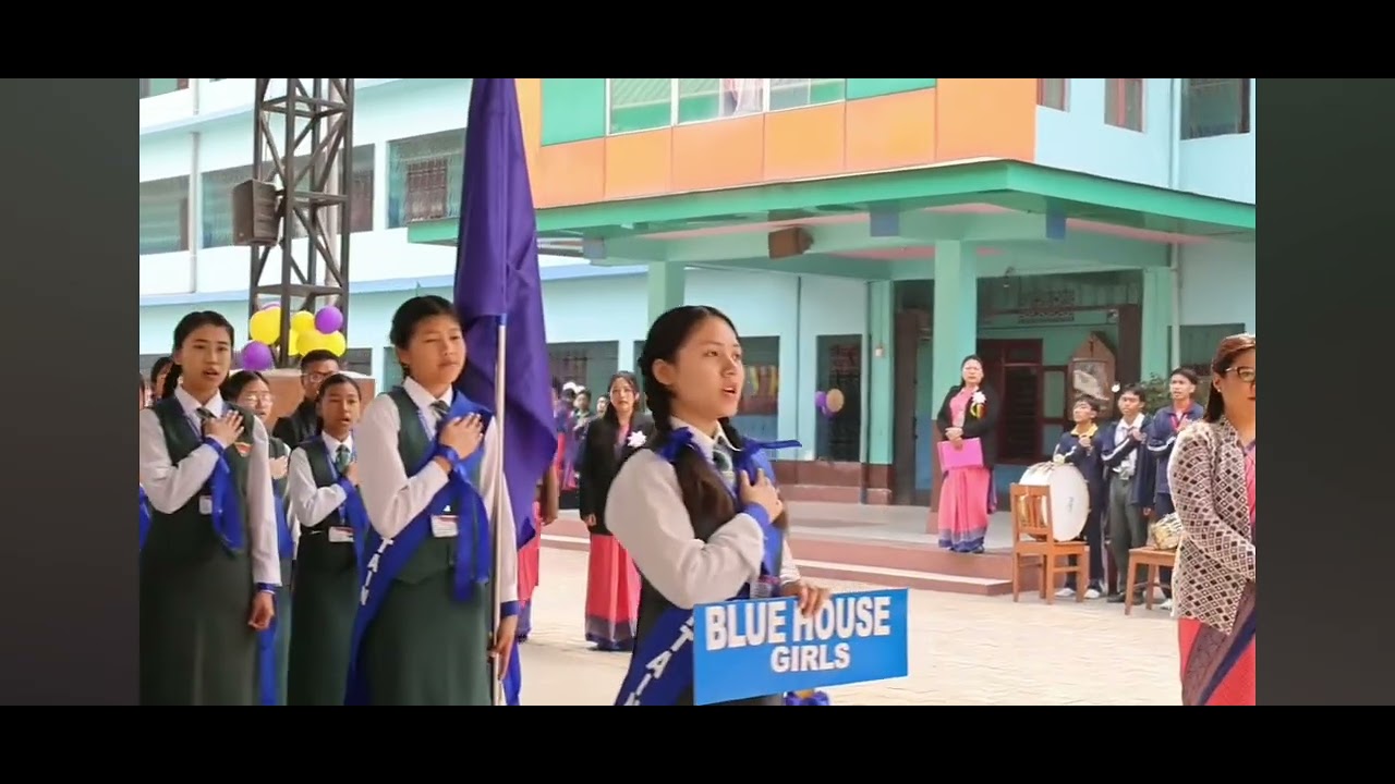 St.George High School student singing School Anthem on annual sports meet 2026