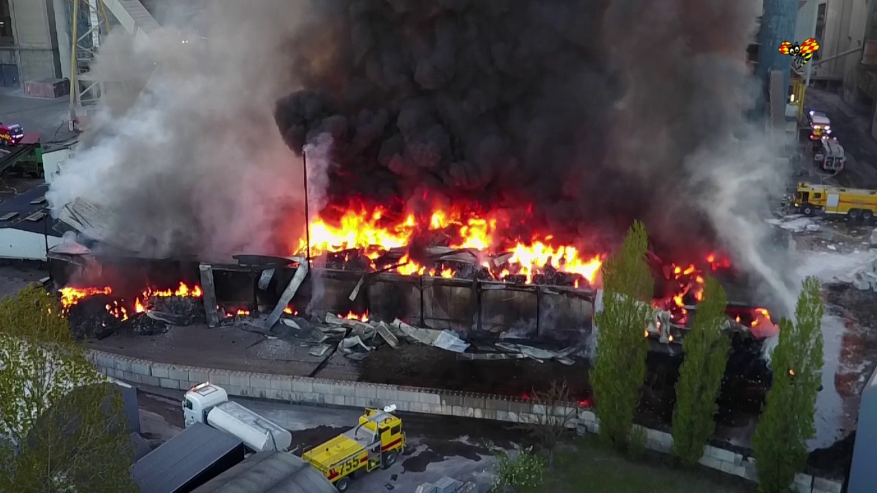 Brand i cementfabrik - allm&auml;nheten varnas