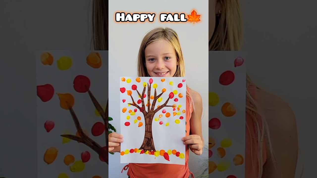 🍁 Easy Fall Foliage Craft for Kids | Fall Foliage Fingerprint Trees | Fall Crafts for Kids 🍁