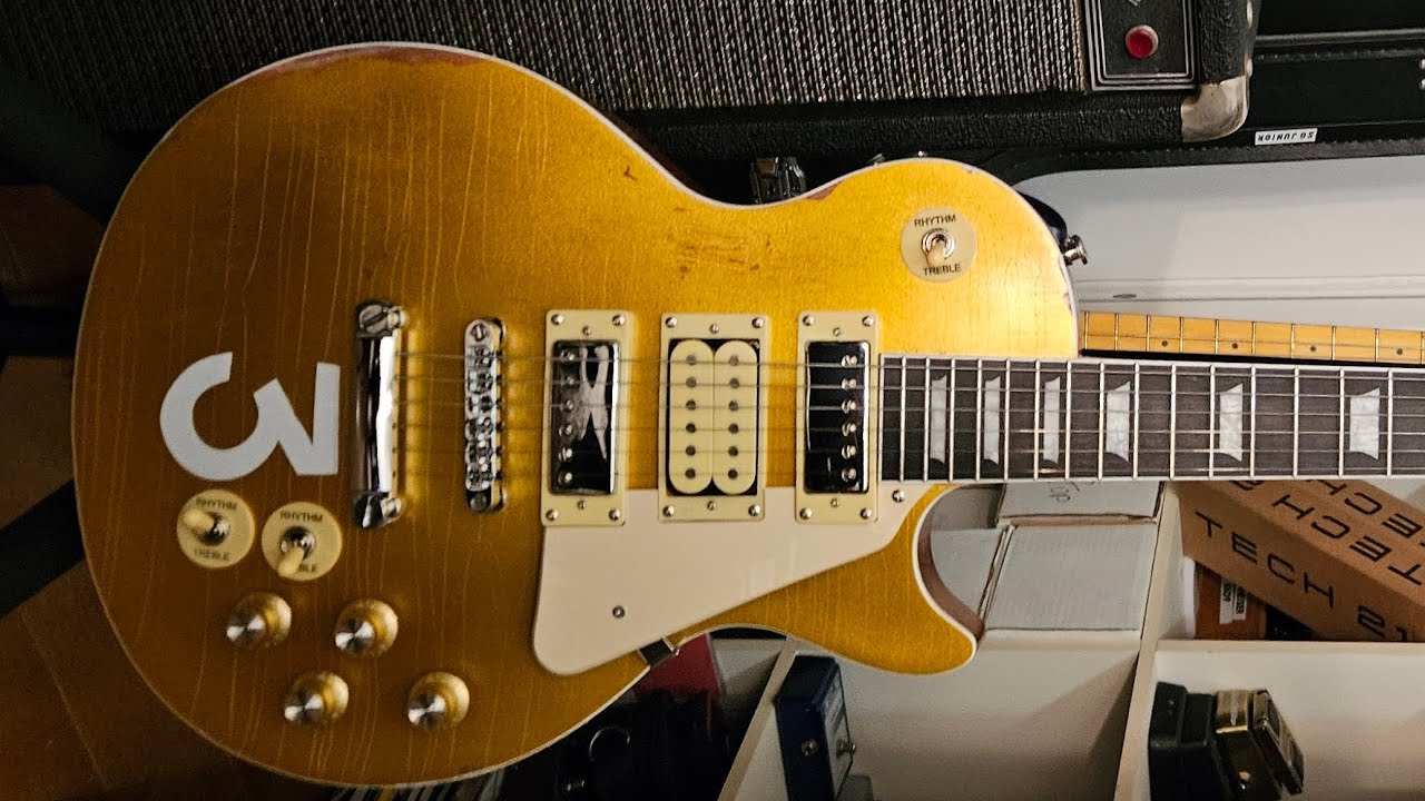 TEMU CHIBSON (?) Pete Townshend Распаковка реплики Les Paul Deluxe...