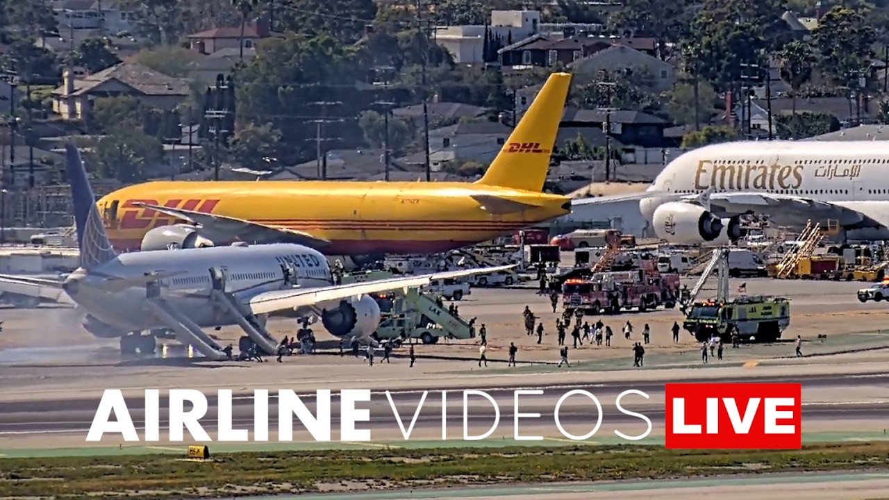 🚨 United 787 Emergency at LAX: Engine Fire After Touchdown! | Exclusive Video