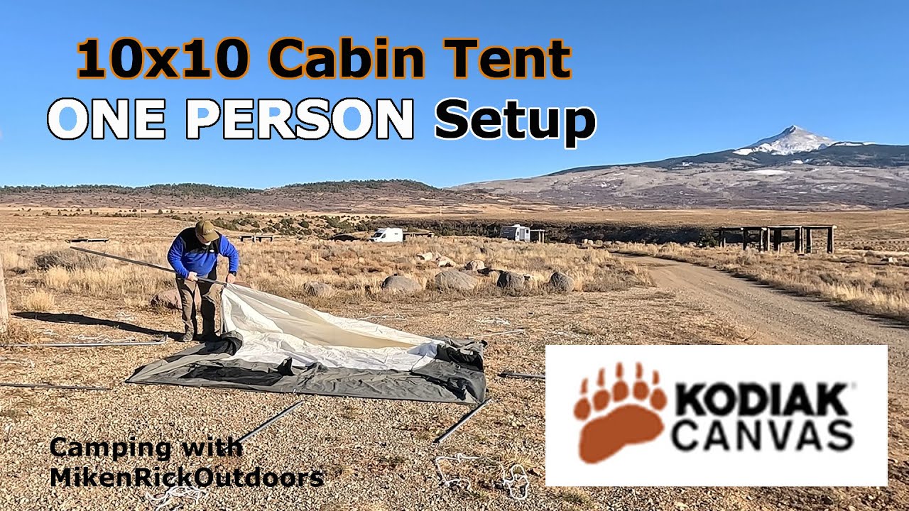 Kodiak Canvas Tent Setup 10x10 Cabin Lodge Tent