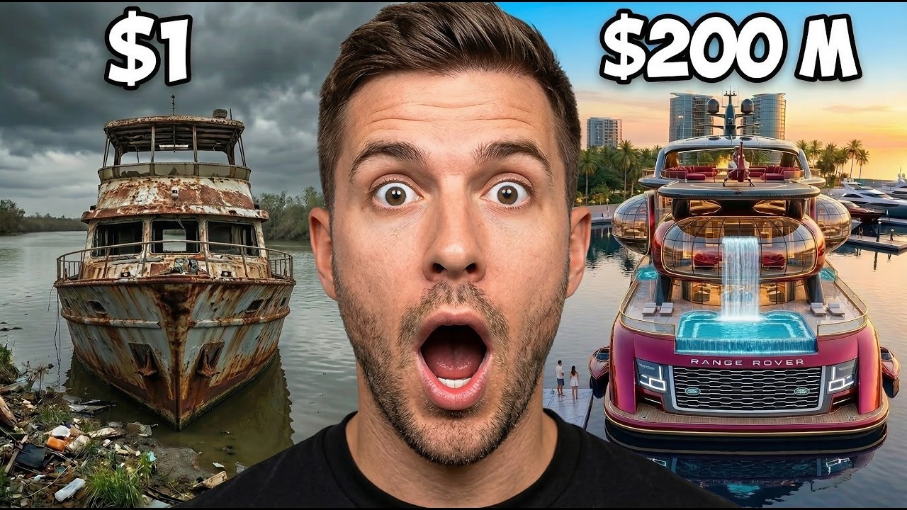 Inside a $20,000,000 Ultra Luxury Mega Yacht Mansion | Range Rover Inspired Floating Palace