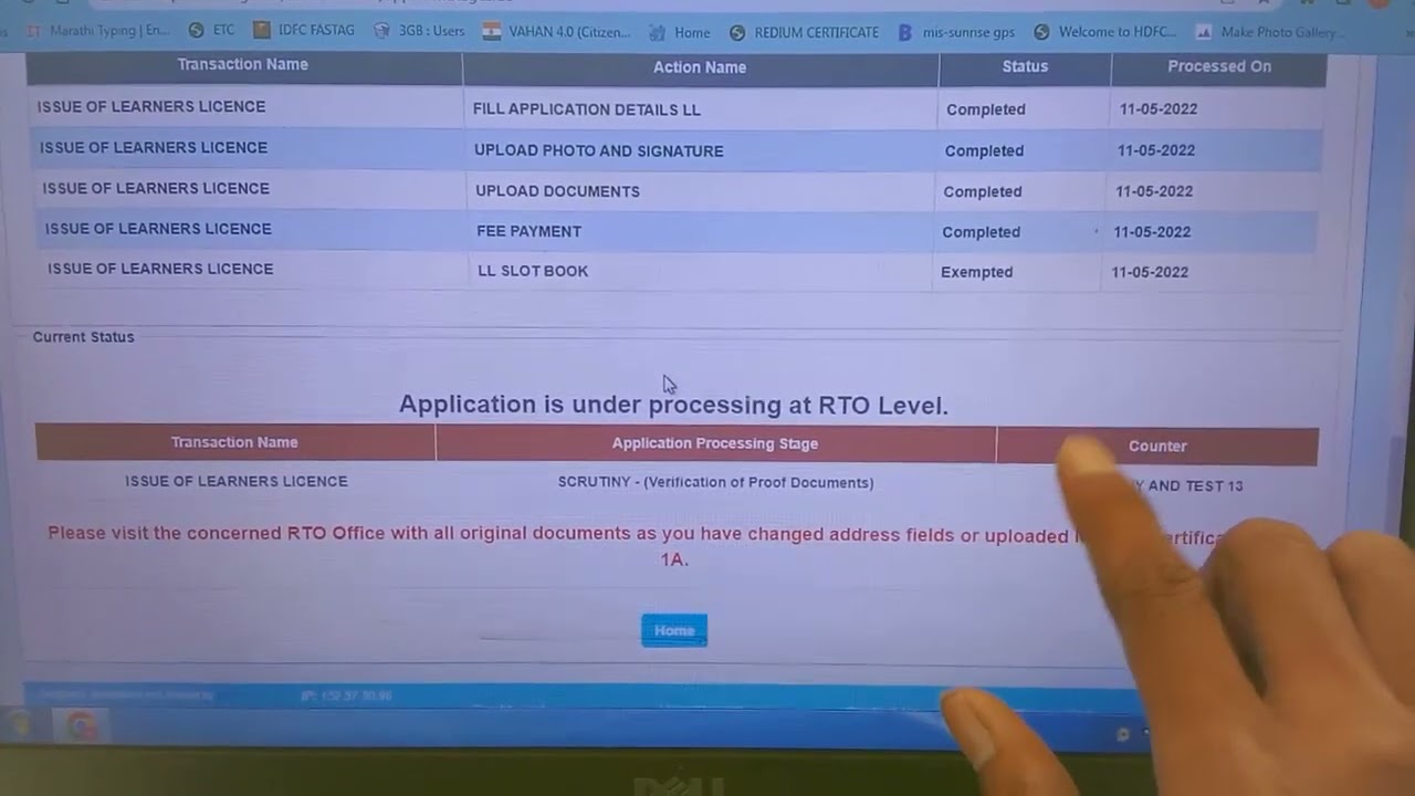 Please visit the concerned RTO Office with all original documents as you have changed address fields