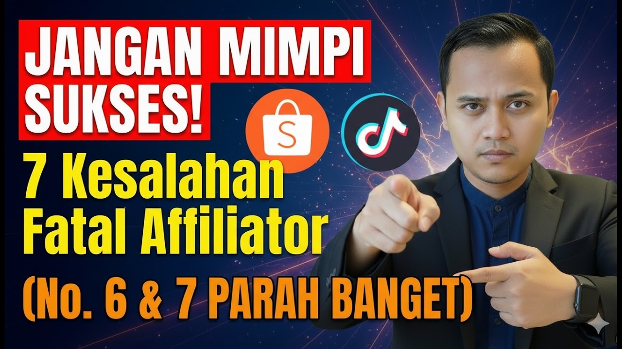 PERBAIKI 7 HAL INI KALO INGIN SUKSES JADI AFFILIATOR TIKTOK  & SHOPEE
