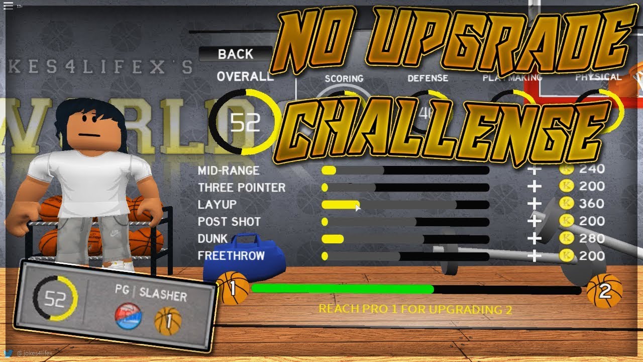 52 OVERALL NO UPGRADE CHALLENGE - ROBLOX RB World 2 BETA Park Gameplay