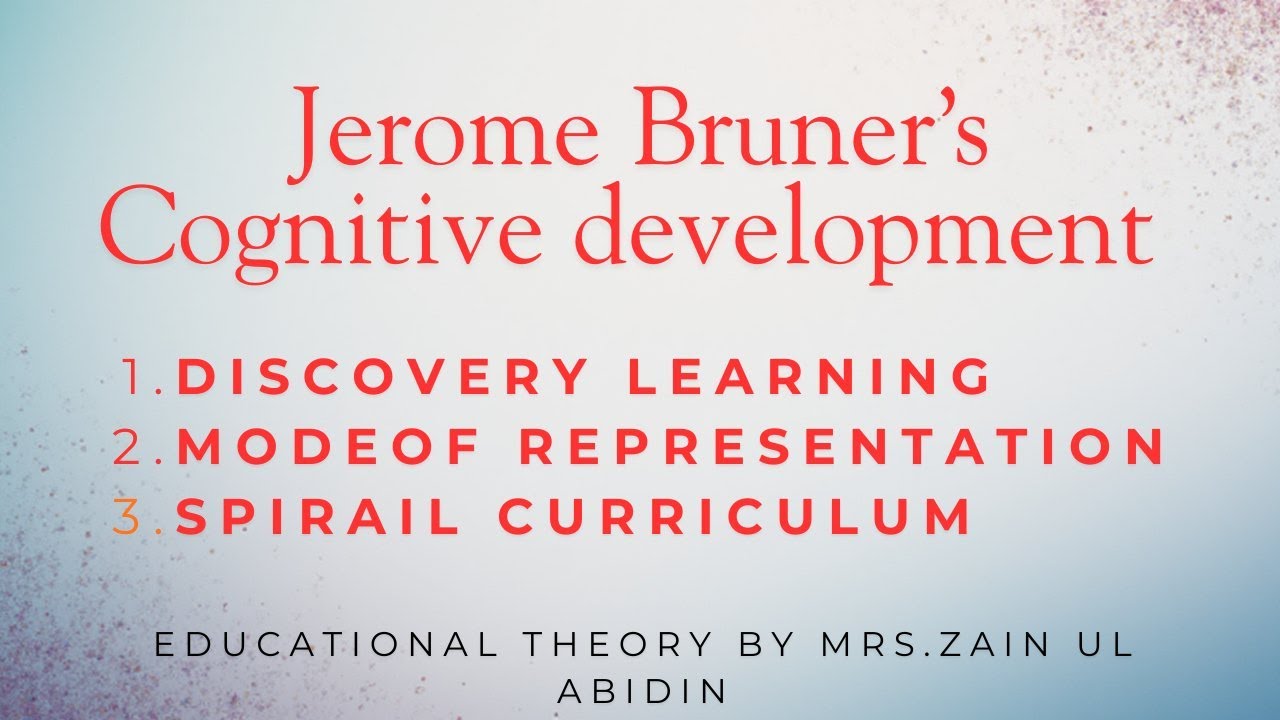 Jerome Bruner Cognitive Development TheoryDiscovery Learning Bruner theory | in english