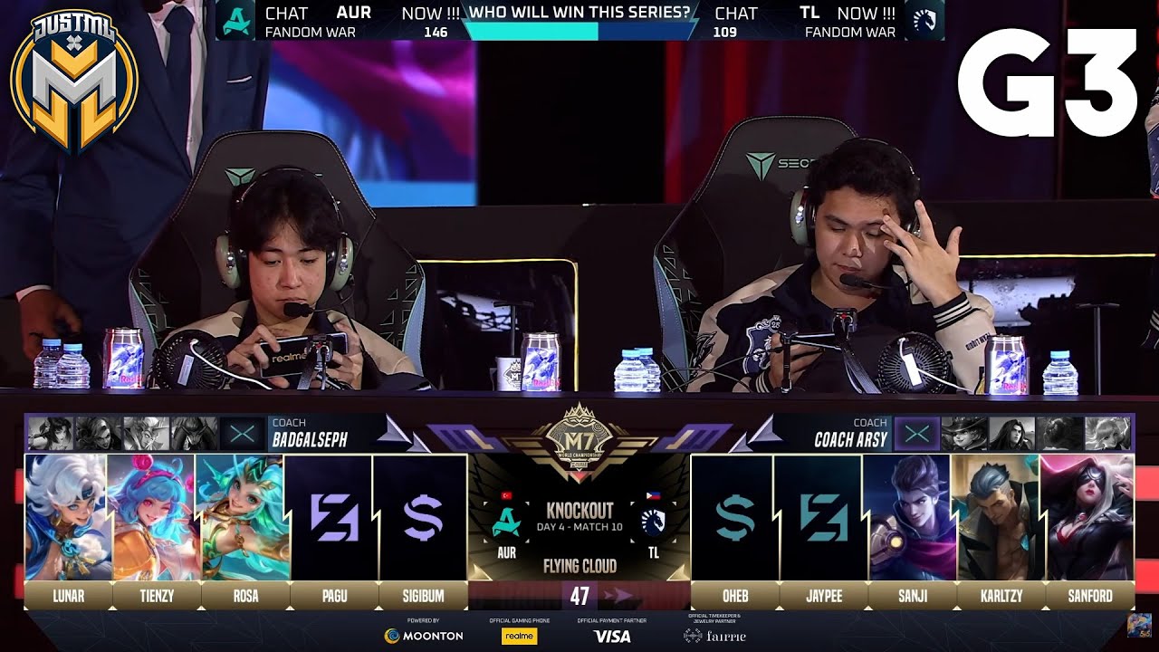 AUR vs TLPH - GAME 3 |  KNOCKOUT STAGE DAY 3 | M7 World Championship
