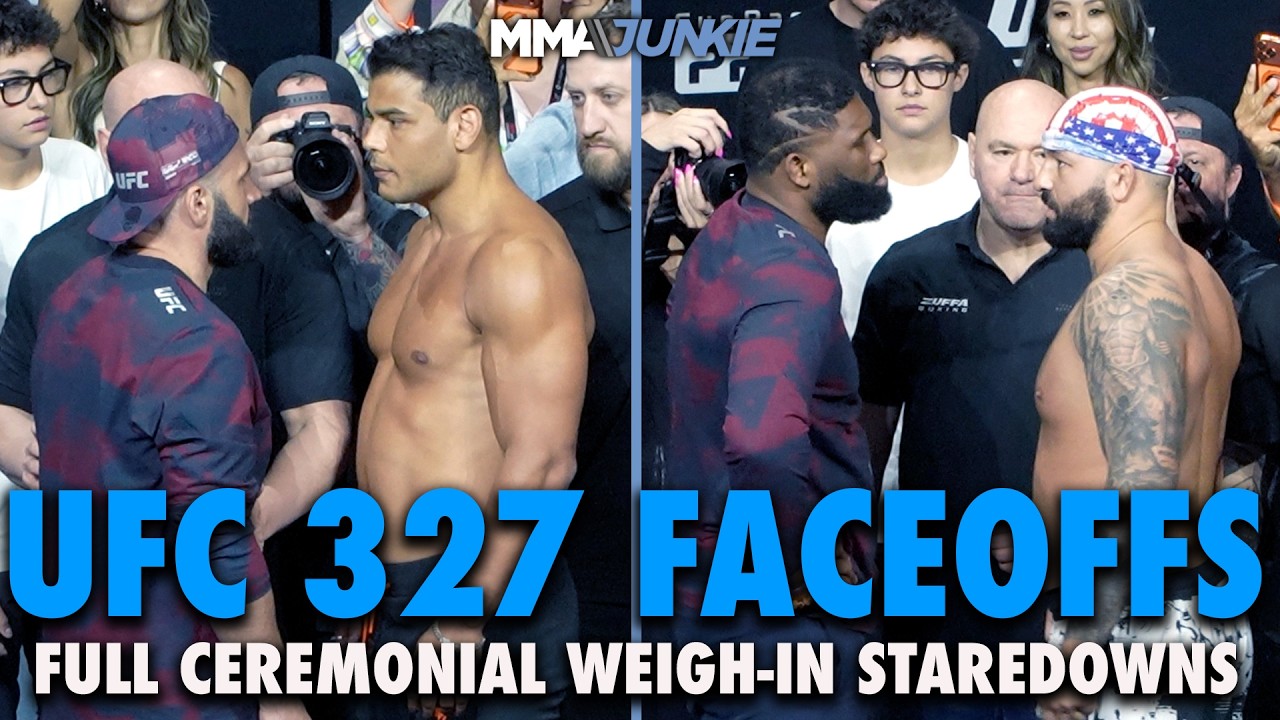 UFC 327 full card final faceoffs from Miami | Ceremonial weigh-ins