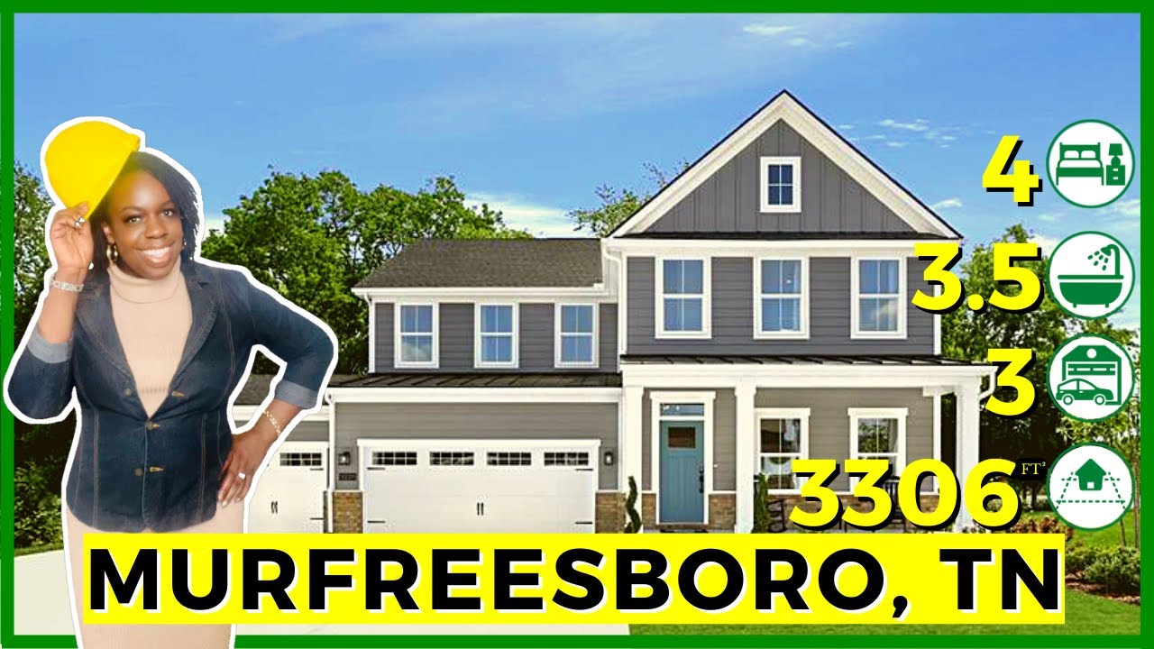 MURFREESBORO HOMES FOR SALE | MODEL HOME TOUR | RYAN HOMES | MURFREESBORO TN | 4+ 🛌| 3+ 🛀