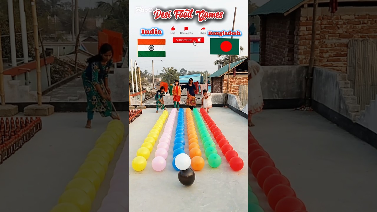 BAN vs IND🤣Balloon Pop Challenge Race? #shorts