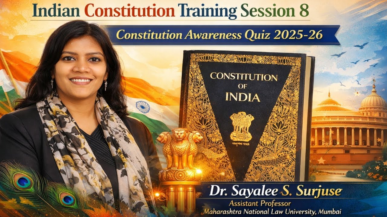 (Hindi/English) Indian Constitution Training Season Day - 8 for the Constitution Awareness Quiz