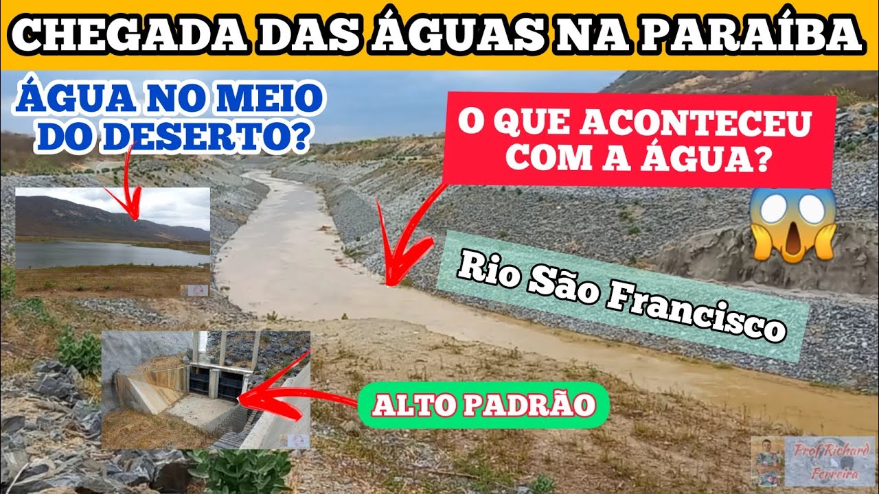 CHEGADA DAS ÁGUAS NO SERTÃO PARAIBANO, TRANSPOSIÇÃO DO RIO SÃO FRANCISCO-BARRAGEM DE MORROS