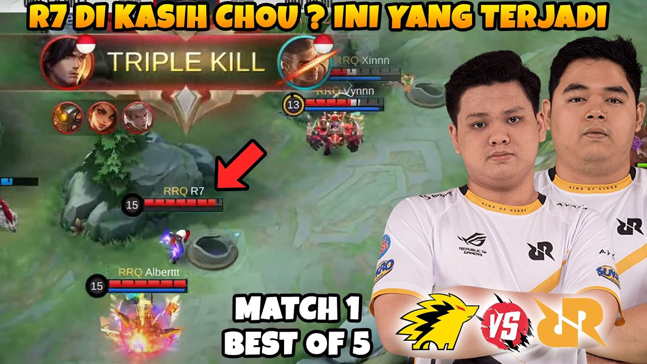 R7 DI KASIH CHOU?? ALBERT HAMPIR SAVAGE?? GELOKK GELOKKK!! RRQ VS ONIC MATCH 1